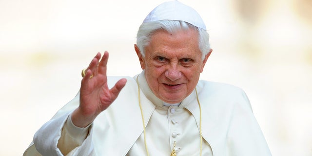 File photo - Pope Benedict XVI helds the weekly general audience in St. Peter's square at the Vatican, April 21, 2010. 